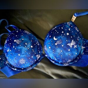 Blue Super Pushup Bra PINK